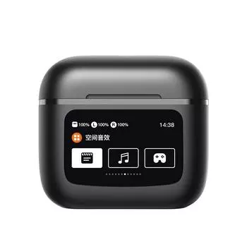 ЖК-дисплей с полноцветным смарт-экраном TWS Беспроводная Bluetooth-гарнитура с шумоподавлением Длительный срок службы батареи чёрный