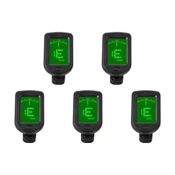 ЖК-дисплей, тюнер с клипсой, 3-вольтовая батарейка, хроматический тюнер, гитарный тюнер с клипсой