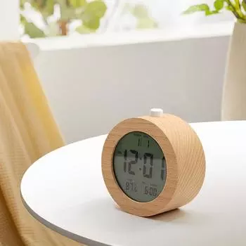 ЖК-ночник студенческий будильник с функцией повтора будильника часы из натурального дерева бамбук и дерева простой и модный ночник