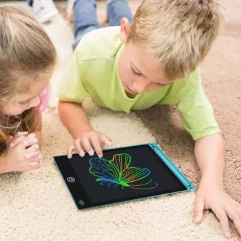 ЖК-планшет для письма, доска для рисования, низкое энергопотребление, без излучения, стираемый, 8,5 дюйма, цветной 12Inch синий