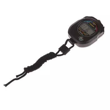 ЖК-таймер секундомер таймер инструменты с ремнем водонепроницаемый хронометр ручной карманный секундомер профессиональный цифровой спортивный секундомер onesize