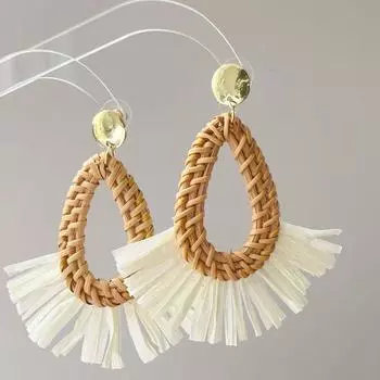 Zhong Chuxi Same Style Earrings Earrings Ear Studs Eardrops Ear Clips Exaggerated Travel Holiday Accessories 2024 Spring and Summer New Arrival Women Earrings