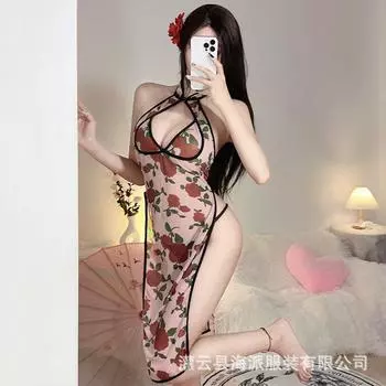 Zhonghua Niang Новый китайский Cheongsam Сексуальное нижнее белье Антикварный Cheongsam Косплей Униформа Сексуальная Перспектива Бесплатное Искушение average size (80-125)