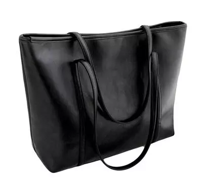 ZHONGJUE Сумка-тоут Большая вместимость для поездок на работу, офисная женская сумка через плечо, простая сумка [ZHONGJUE] женская (черный)