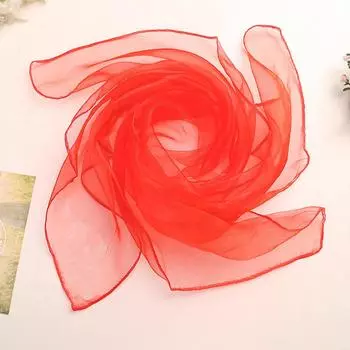 Жонглирование шелковые танцевальные шарфы танцевальные аксессуары красный