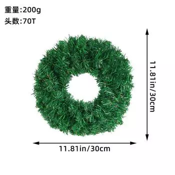 Zhongran Pvc Garland Door Hanging Christmas Decoration Women S Rattan Wreath Window Shopping Mall Arrangement Props EE1-16 30cm wreath 70 heads