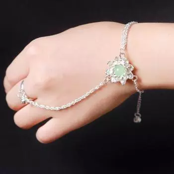 Zhu Xian Qingyunzhi Baguio Sad Flower Bracelet Ancient Clothing Hehuanling Lotus Bracelet Ring Integrated Women s Accessories