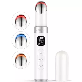 Журнал ANLAN Eye Care Facial Device EMS Eye Beauty Device Heat Care 3 типа световой эстетики 6 в 1 Lift Mouth Care Vibration Pen Type LCD Display