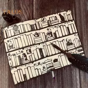 Журнал для чтения «В ожидании ночи» Четкая печать Гладкое письмо Плотная бумага Твердый переплет Ленточный переплет Маркеры Ретро Готический стиль Литературный чёрный