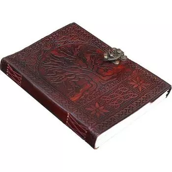 Журнал Grimoire, блокнот из натуральной кожи в деревенском стиле, дорожный журнал из натуральной кожи, винтажный дневник, скетчбук, многоразовый журнал, A5, ручная работа 7 x 5 in