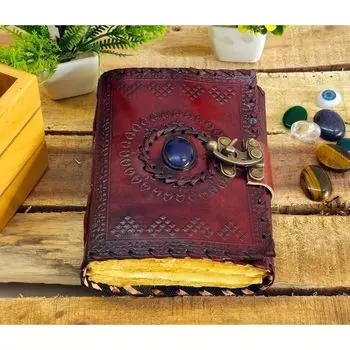 Журнал Гримуара Кожаный журнал Пустая книга заклинаний Книга теней Кожа 7 x 5 in коричневый