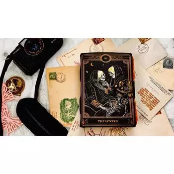 журнал гримуара пустой книга заклинаний теней влюбленные кожаный журнал подарки 7 x 5 in чёрный