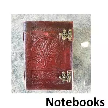 Журнал из кожи «Дерево жизни» Журнал из натуральной кожи в деревенском стиле Журнал «Гримуар» Толстый журнал Альбом для рисования Ретро-блокнот Подарки для Него и для Нее 10 x 7 in коричневый