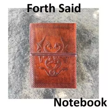 Журнал из кожи дракона для мужчин и женщин, винтажный блокнот, альбом для рисования, дневник для художников, журнал путешествий, кельтский журнал-гримуар, подарки на День святого Валентина 7 x 5 in коричневый