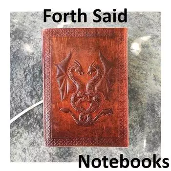 Журнал из кожи дракона для мужчин и женщин, винтажный блокнот, альбом для рисования, дневник для художников, журнал путешествий, кельтский журнал-гримуар, подарки на День святого Валентина 7 x 5 in коричневый