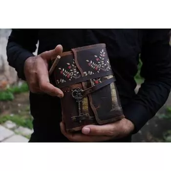 Журнал из кожи Древо жизни - Блокноты из натуральной кожи для женщин - Красивый журнал Для зарисовок Книга для путешествий Пустая. ( 100 страниц ) 7 x 5 in