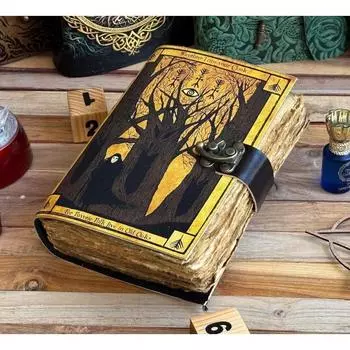 Журнал из кожи Древо жизни - Блокноты из натуральной кожи для женщин - Красивый журнал Для зарисовок Книга для путешествий Пустая книга для заклинаний 7 x 5 in