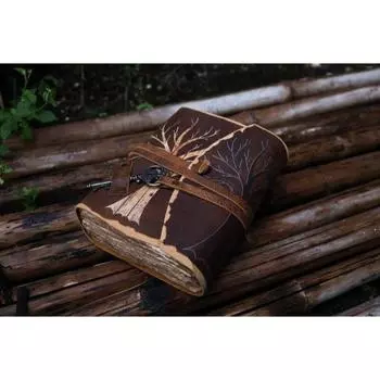 Журнал из кожи Древо жизни - Блокноты из натуральной кожи для женщин - Красивый журнал Для зарисовок Книга для путешествий Пустая книга для заклинаний 7 x 5 in