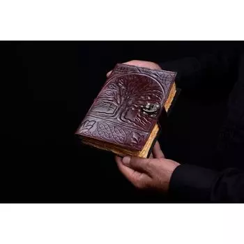 Журнал из кожи Древо жизни - Кожаные блокноты для женщин - Журнал для зарисовок Книга для путешествий Пустая книга для заклинаний 7 x 5 in