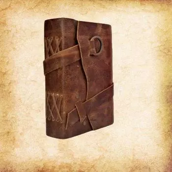 Журнал из кожи ручной работы, ежедневник из кожи ручной работы, блокнот с замком, винтажный журнал из кожи, альбом для рисования из кожи без подкладки 8 x 6 in коричневый