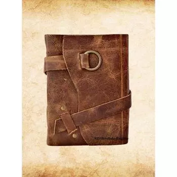 Журнал из кожи ручной работы, ежедневник из кожи ручной работы, блокнот с замком, винтажный журнал из кожи, альбом для рисования из кожи без подкладки 8 x 6 in коричневый