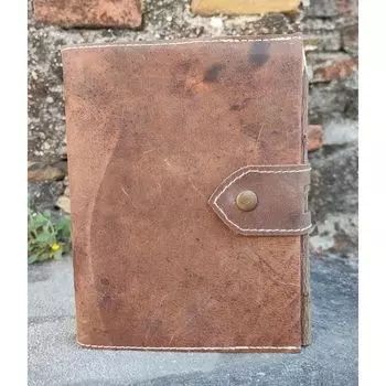 Журнал из натуральной кожи с возможностью повторного заполнения. Журнал из натуральной кожи. Антикварный блокнот. Дневник из натуральной кожи. Дневник из искусственной кожи. Подарок для путешествий. 7 x 5 in коричневый