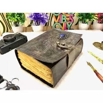 Журнал из волчьей кожи, пустая книга заклинаний теней, 400 страниц. 8 x 6 in