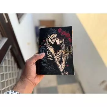 Журнал любовника из кожи ручной работы «Череп», викканский языческий журнал, гримуар, книга теней, для мужчин и женщин, для путешествий, для дня рождения 7 x 5 in