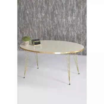 Журнальный столик Ellips Gold Cream Wire