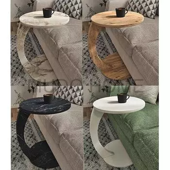 Журнальный столик на колесиках C Диванный столик Приставной столик Вложенный столик Чайный кофейный сервиз Стол Орех