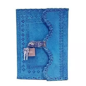 Журнал ручной работы в кожаном переплете Обычный дневник/персональный органайзер Memoir Vintage 5 x 7 in синий