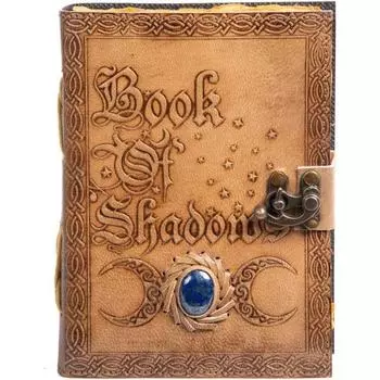 Журнал с застежкой-замком, реквизит из синего камня, винтажная книга теней ручной работы 7 x 5 in коричневый