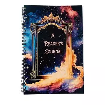 Журнал статистики и задач чтения, блокнот на спирали с космической тематикой для отслеживания прогресса чтения One Size