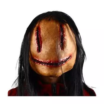 Жуткая Хэллоуинская подушка для лица с волосами из натурального латекса, сшитая в ужасе, чехол для головы девушки-призрака