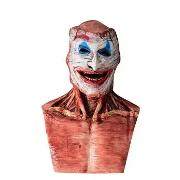 Жуткая маска на всю голову для Хэллоуина с подвижной челюстью для взрослых, на всю голову, реалистичный латексный шлем, реквизит для косплея, головной убор со скелетом One Size