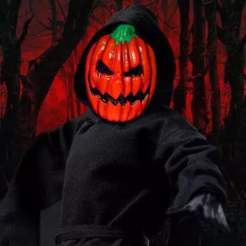 Жуткая тыквенная маска для лица — полное покрытие для веселья на Хэллоуин чёрный