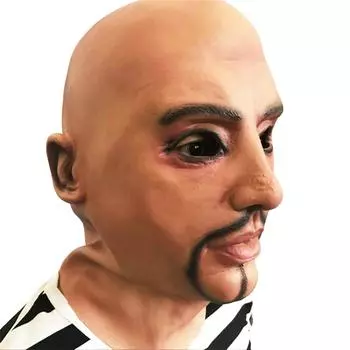 Жуткая вечеринка, новинка, костюм на Хэллоуин, латексная маска на голову, реалистичное человеческое лицо (Сильный мужчина) One Size