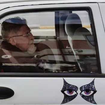 Жуткие наклейки на автомобиль с глазами вампира, забавные наклейки на окна, водонепроницаемые наклейки на автомобиль с кошачьими глазами, декоративные автомобильные аксессуары spain