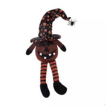 Жуткий кукольный гном для вечеринки на день рождения, подарок для дома, улицы, Хэллоуина, плюшевый паук оранжевый