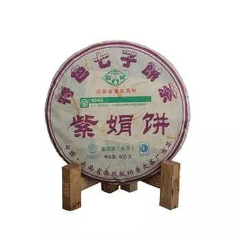 ZI JUAN Puwen Yunya Выдержанное древнее дерево с фиолетовыми бутонами Чайный торт Пуэр 400г сырой