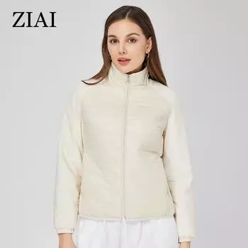 ZIAI 2023 Новая весенняя женская куртка Легкая высококачественная короткая тонкая удобная тонкая куртка Женский пуховик ZM-20402 XS бежевый
