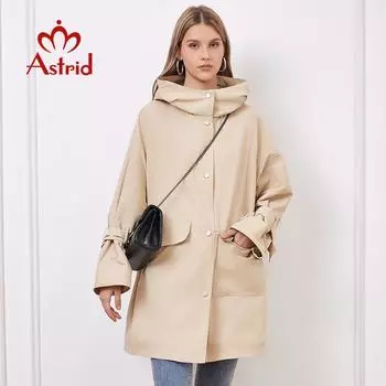 ZIAI 2024 весна осень длинный женский плащ женская ветровка модная верхняя одежда пальто женская куртка одежда ZS-30101 S хаки