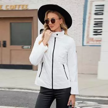 ZIAI 2025 Spring Women s Jacket Women Clothing Outfit Fashion Light Quilted Cotton Padded Parkas Short Coats Outerwear ZM-30067 S чёрный