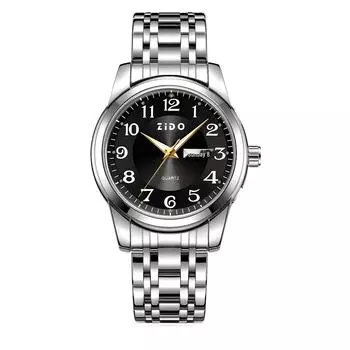 Zido роскошные кварцевые водонепроницаемые мужские часы с крупными цифрами для пожилых людей Watch Only