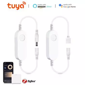 Zigbee 3,0 WiFi светодиодный контроллер диммер RGB светодиодная лента Tuya Gateway Hue Bridge умные вещи Alexa Google голосовое управление DC12V-24V
