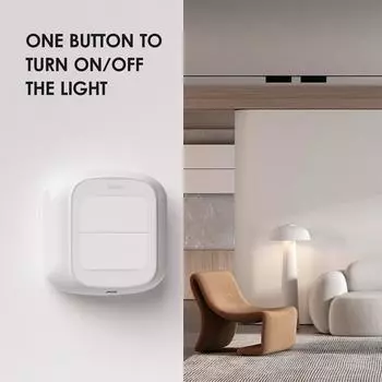 ZigBee двойной умный переключатель сцен, кнопка для домашней автоматизации, связь с сценой, приложение, пульт дистанционного управления ZigBee белый