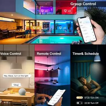 Zigbee Smart LED Bulb GU10 Spotlight WIFI EWelink Lamp RGB Dimmable APP Control Voice Alexa Google Assistant Yandex For Home