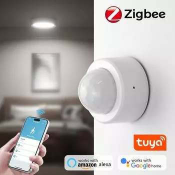 ZigBee Switch Умный PIR датчик движения Переключатель для домашней сигнализации Домашний прерыватель Интеллектуальный выключатель света Alexa Google Home Need Hub