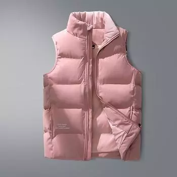 Зима 2023, новый женский стеганый жилет с бархатом и утолщенным пухом, повседневный жилет для пар M