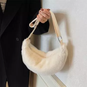 Зима 2024 года, модная повседневная сумка-мессенджер на одно плечо для женщин 31*10*13 бежевый